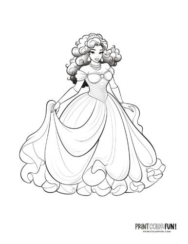 Princess coloring page from PrintColorFun com (21)