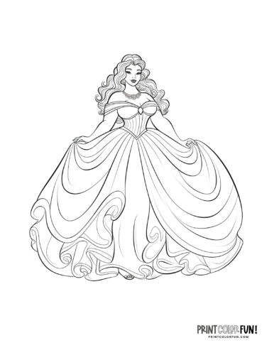 Princess coloring page from PrintColorFun com (22)