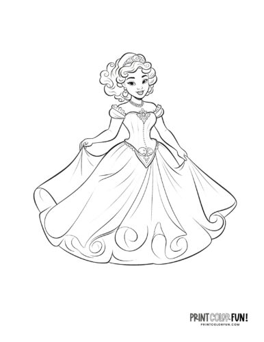 Princess coloring page from PrintColorFun com (23)
