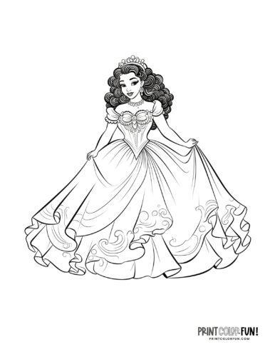 Princess coloring page from PrintColorFun com (24)