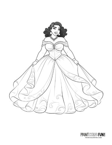 Princess coloring page from PrintColorFun com (25)