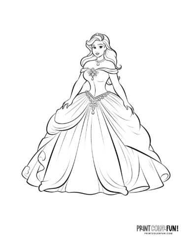 Princess coloring page from PrintColorFun com (28)