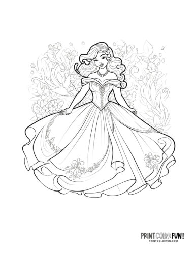 Princess coloring page from PrintColorFun com (29)