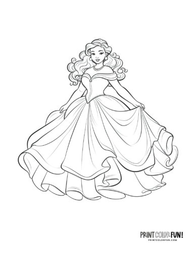Princess coloring page from PrintColorFun com (30)