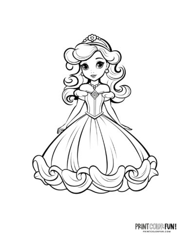 Princess coloring page from PrintColorFun com (33)