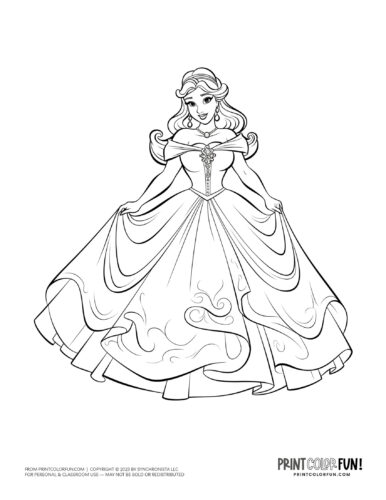 Princess coloring page from PrintColorFun com (34)