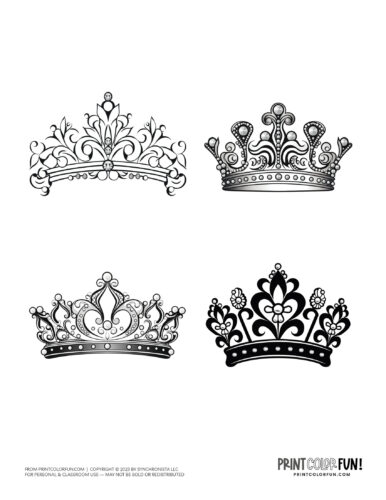 Princess crowns clipart from PrintColorFun com 1