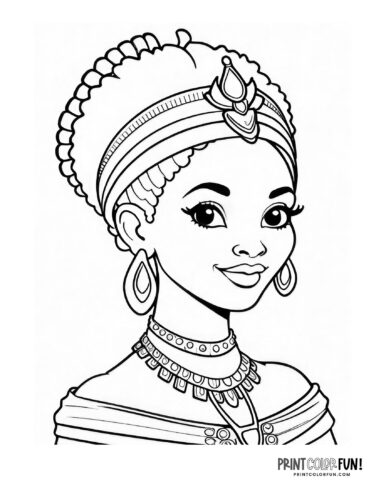 Princesses from around the world coloring clipart at PrintColorFun com (5)