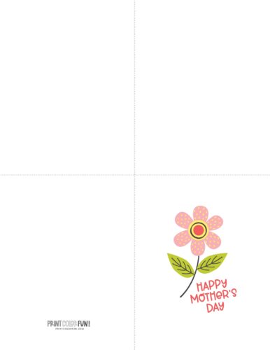 Printable Mother's Day card with flower from PrintColorFun (2)