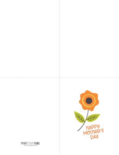 Printable Mother's Day card with flower from PrintColorFun (3)
