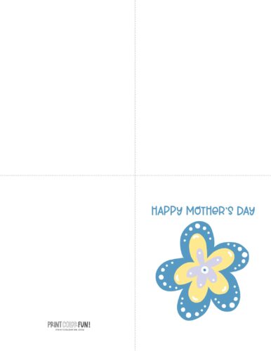Printable Mother's Day card with flower from PrintColorFun (4)