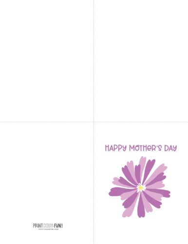 Printable Mother's Day card with flower from PrintColorFun (5)