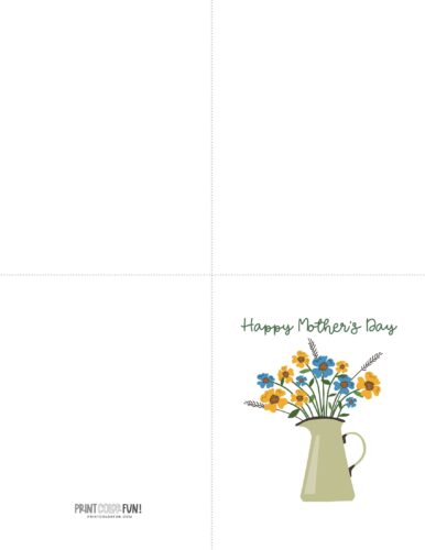 Printable Mother's Day card with flower from PrintColorFun (7)
