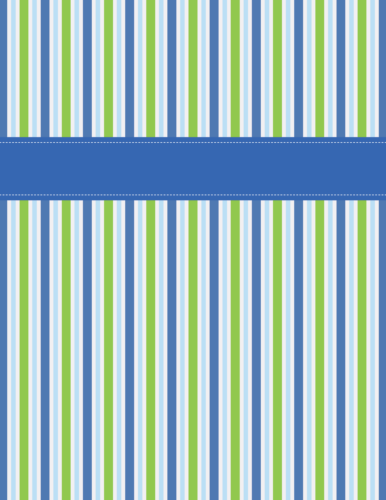 Printable binder covers set - Blue and green stripes - PrintColorFun com (2)