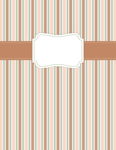 Printable binder covers set - Warm brown stripes - PrintColorFun com (1)