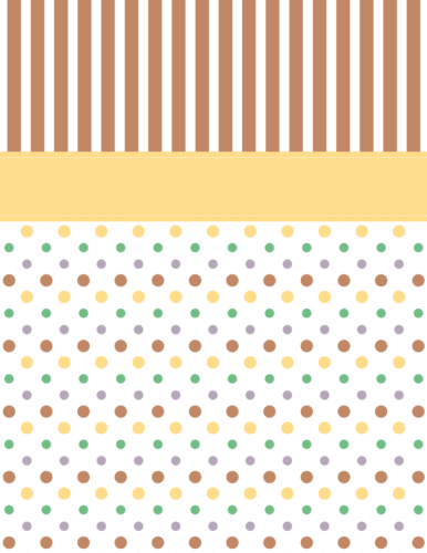 Printable binder covers set - Yellow and warm brown - PrintColorFun com (2)