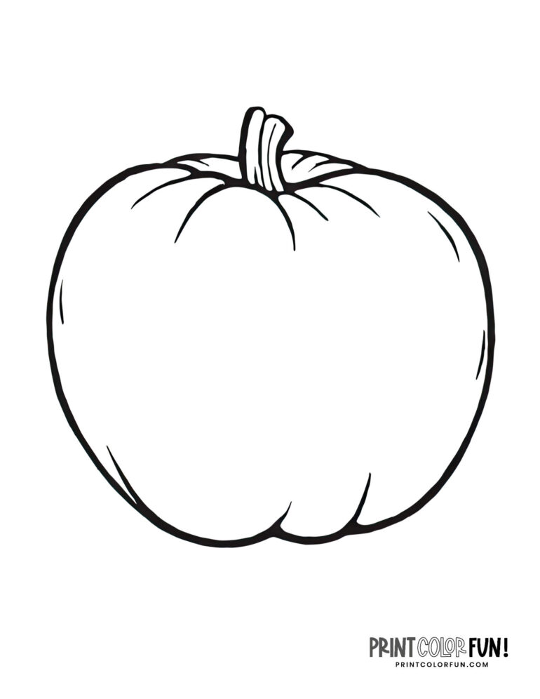 Pumpkin Outline Printables: 5 Large Blank Pumpkin Templates For Autumn 