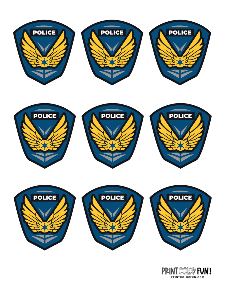 These 24 cool sheriff &amp; police badge clipart and coloring pages make ...