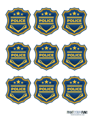 Printable color play police badges for kids from PrintColorFun com (6)