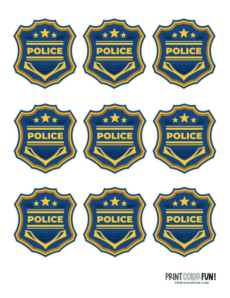 These 24 cool sheriff & police badge clipart and coloring pages make ...