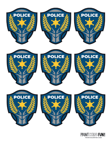 Printable color play police badges for kids from PrintColorFun com (7)