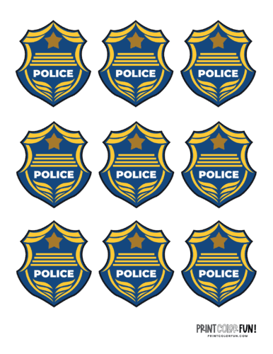 Printable color play police badges for kids from PrintColorFun com (8)