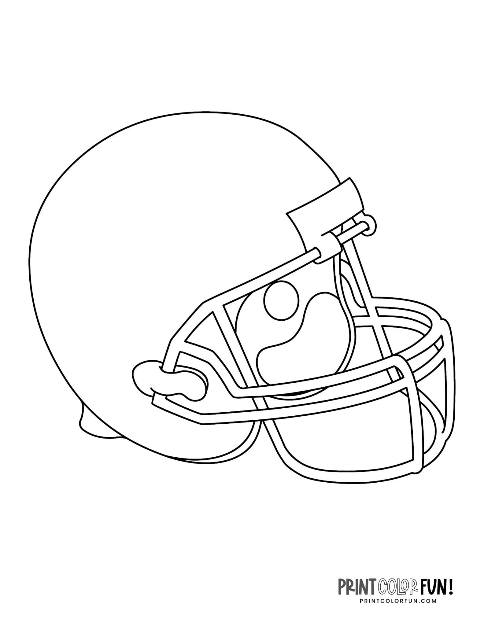 17 free football coloring pages & party printables, at PrintColorFun.com