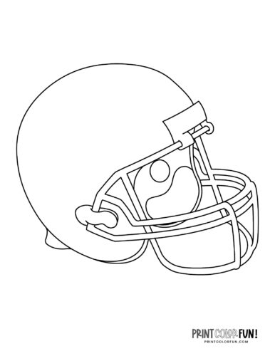 Trendy Football Helmet Coloring Pages