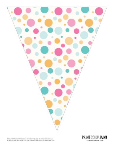 Printable party pennant flag from PrintColorFun com 19