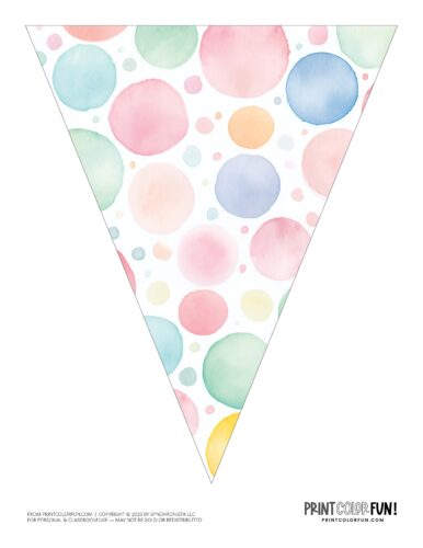Printable party pennant flag from PrintColorFun com 21
