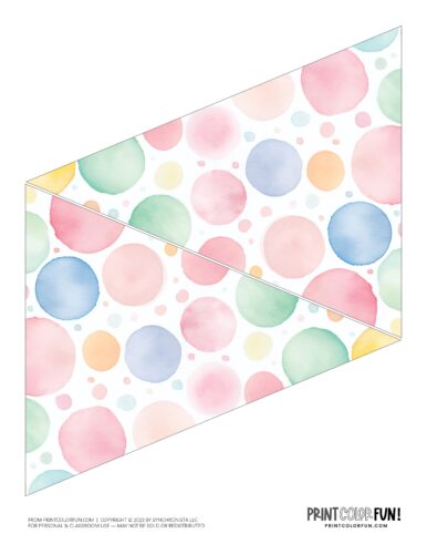 Printable party pennant flag from PrintColorFun com 22