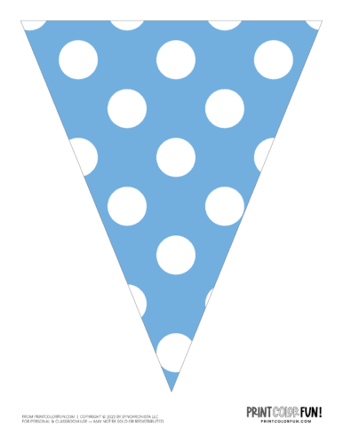 Printable party pennant flag from PrintColorFun com 25