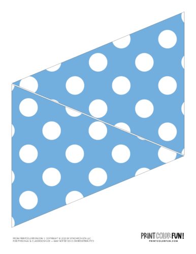 Printable party pennant flag from PrintColorFun com 26