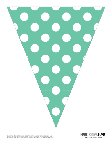Printable party pennant flag from PrintColorFun com 27