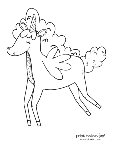Printable unicorn coloring page (31)