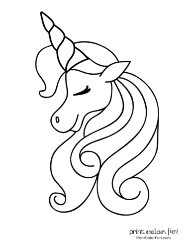 Printable unicorn coloring page (33)