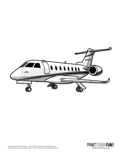 Private jet plane coloring page from PrintColorFun com (2)