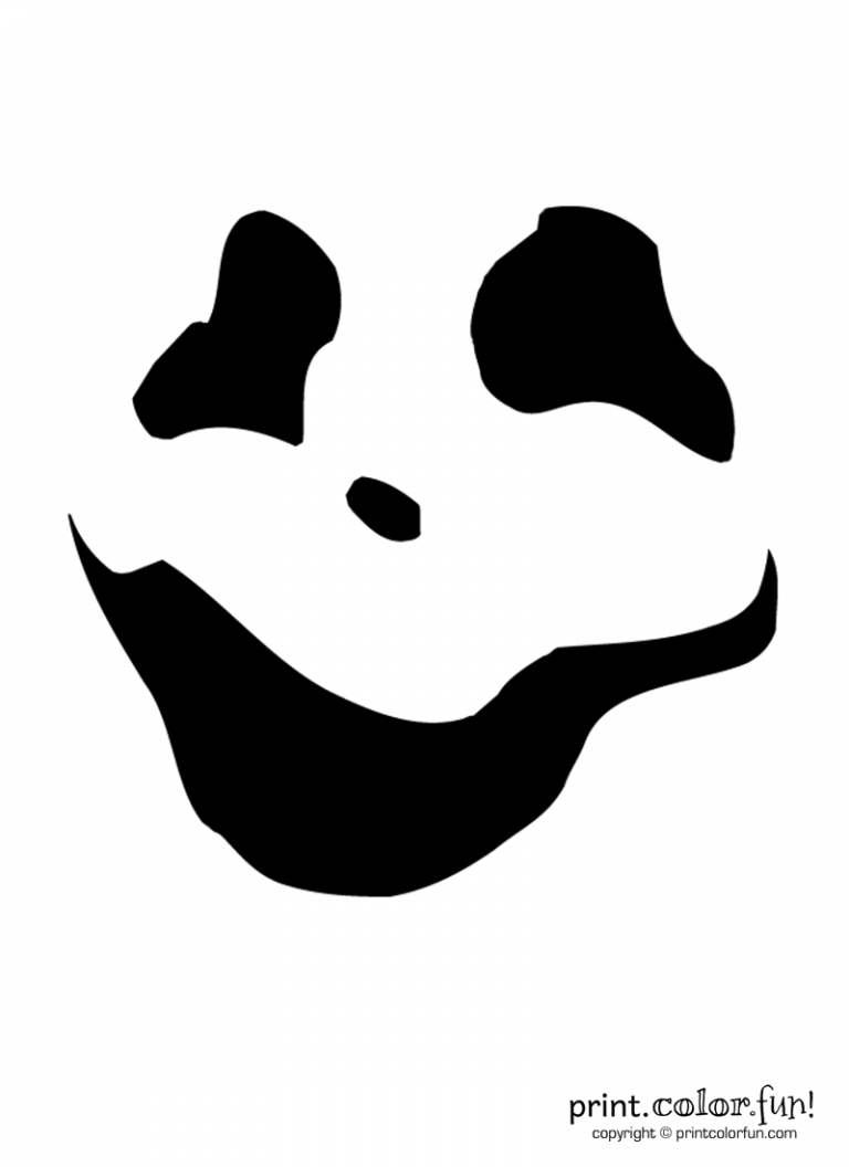 Pumpkin carving stencil: Wispy ghoul - Print Color Fun!