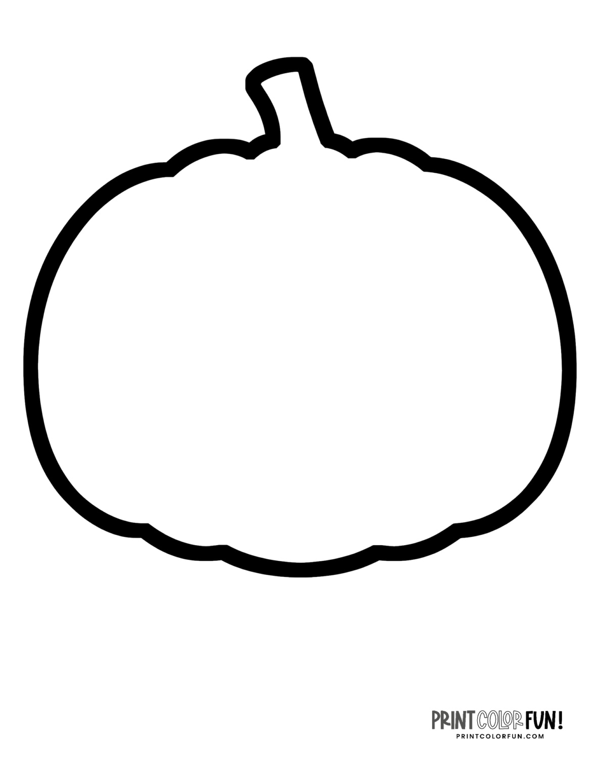 Pumpkin outline printables: 5 large blank pumpkin templates for autumn