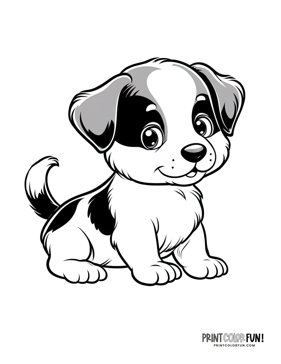 31 cute puppy coloring pages & free color clipart, at PrintColorFun.com
