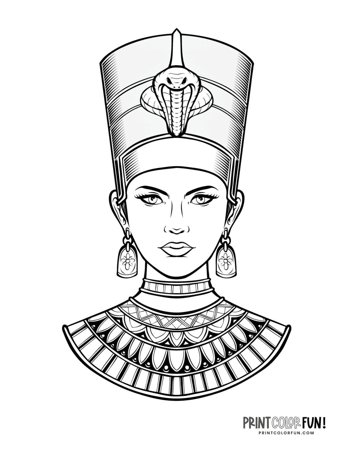 Queen Nefertiti coloring pages: Ancient Egyptian royalty, at ...