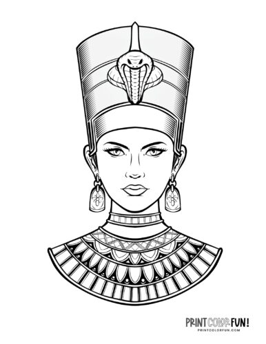 egyptian queen nefertiti drawing