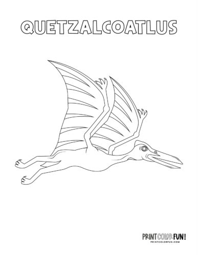 Quetzalcoatlus dinosaur coloring page - PrintColorFun com