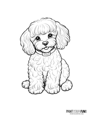 Realistic dog coloring page at PrintColorFun com 03