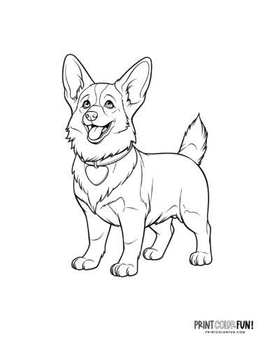 Realistic dog coloring page at PrintColorFun com 15