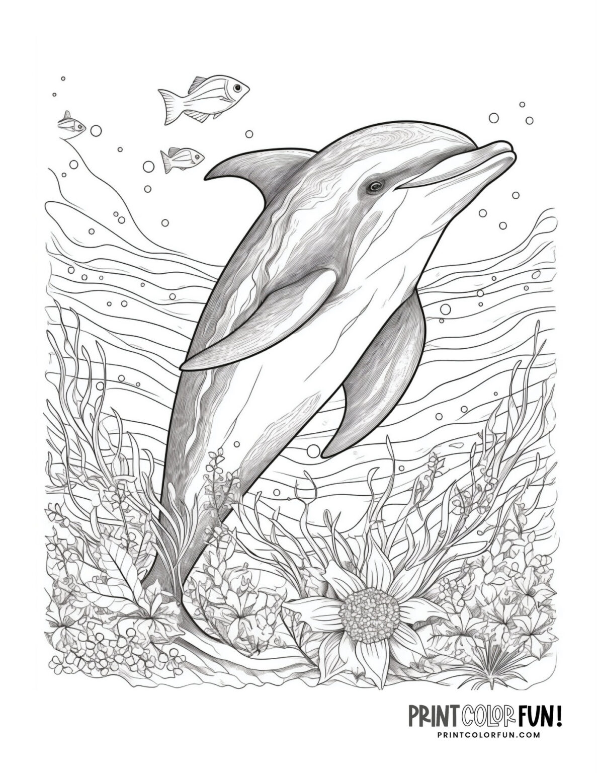 27 printable dolphin coloring pages: Dive into a world of fun crafts ...