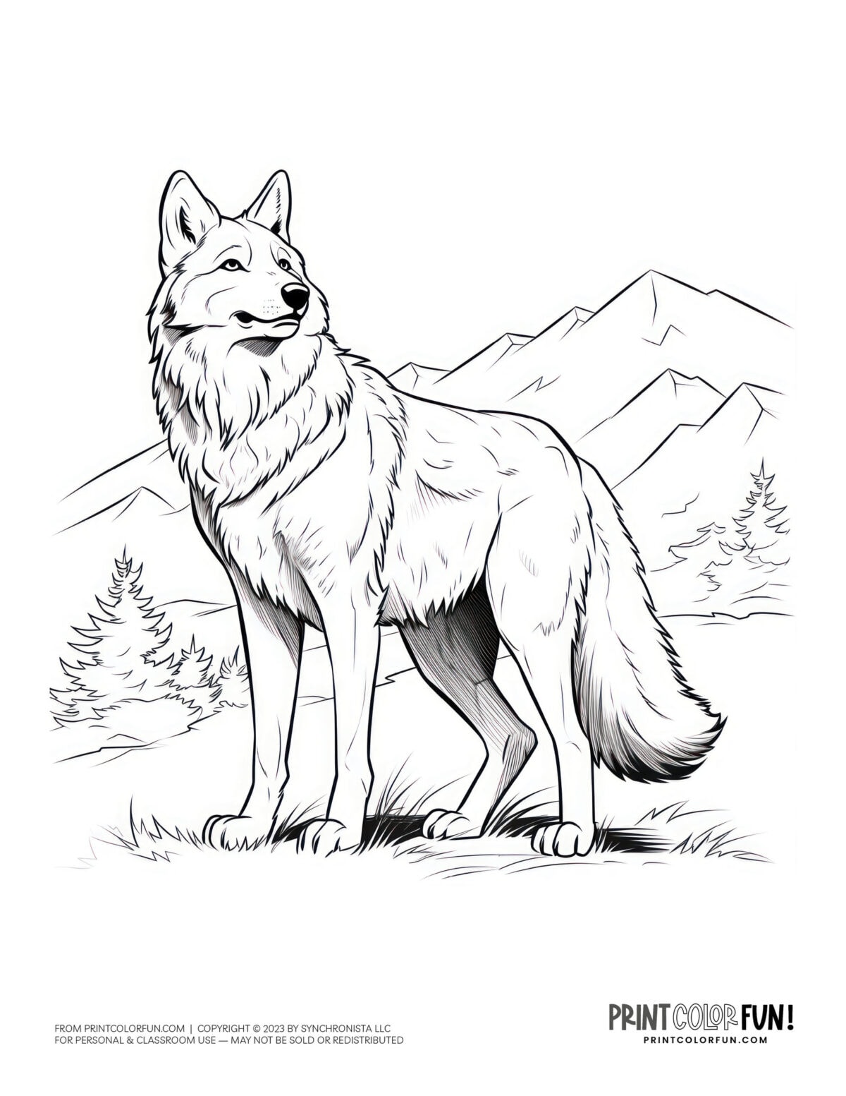 28 wolf coloring pages & clipart for a paws-itively creative time, at ...