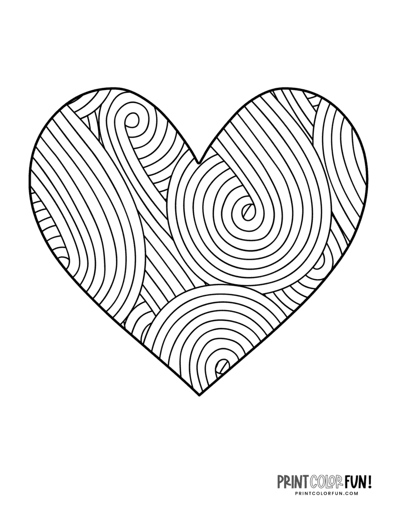 15 zen doodle heart coloring pages coloring page - Print. Color. Fun!