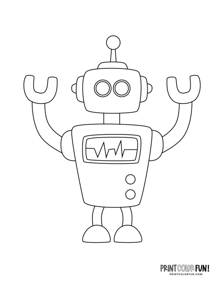 Beep boop: 17 robot drawings & coloring pages for creative tech ...