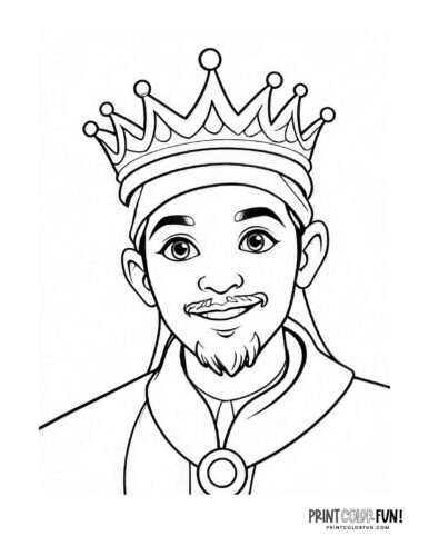 Royal prince coloring page clipart from PrintColorFun com (1)